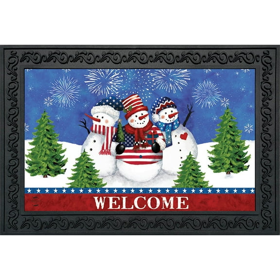 Briarwood Lane American Snowmen Winter Doormat