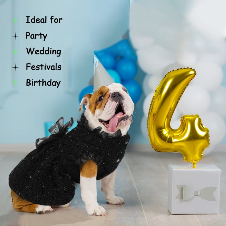BRKURLEG Dog Dress, Black Dog Wedding Dress, Soft Breathable Pet Birthday  Party Prom Skirt, Puppy Princess Outfit, Dog Bride Clothes Formal Apparel  for Small Medium Dogs - Walmart.com
