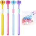 thumbnail image 1 of wonima02 3 Sided Toothbrush with Tongue Scraper, 2026 New Upgraded Medium Extra Soft Toothbrushes for Adults and Youth, Multi-Angle Deep Clean for Gums, Sulci and Hard-to-Reach Back Teeth (A 4Pack), 1 of 1