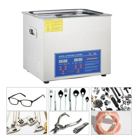 10L Industry Heated New Stainless Steel Ultrasonic Cleaner Heater w/Timer