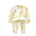 thumbnail image 2 of Spazoro Toddler Child Girls Outfit Sets, Cute Print Warm Fall Winter Casual Sweatshirts and Pants for Girls Yellow Size 6 Months, 2 of 3