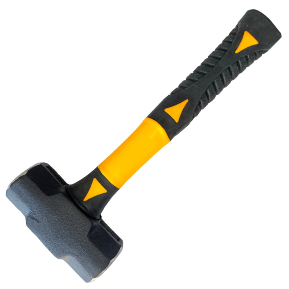 JRSDRIVE Sledge Hammer 4 lb Fiber Glass Hammer Powder Coated With Polished Metalworking Tools for Home Improvement, Automotive, Industrial, and Construction E-2257