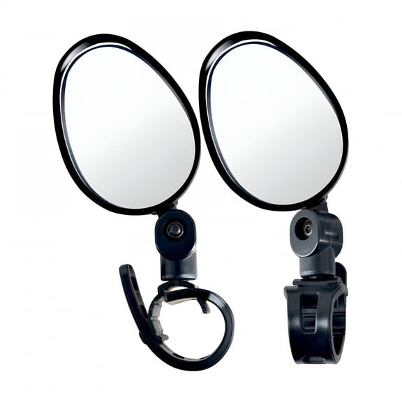 LADYGYM 2026 New 2-Pack Bike Mirror,Wide-Angle Oval Bicycle Mirrors,Rubber&Abs Bike Mirror Handlebar Mount,Bicycle Mirrors for Handlebars