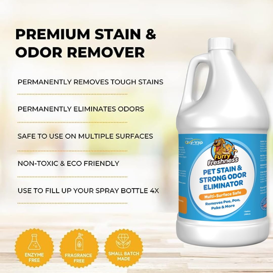 Furry freshness top pet stain remover