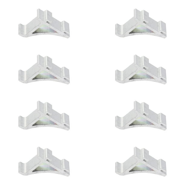 8 clips para estantes de congelador, ganchos de soporte para refrigerador, soportes para estantes de refrigerador, clips para congelador (aluminio tamaño 6)