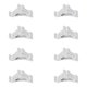thumbnail image 1 of 8 clips para estantes de congelador, ganchos de soporte para refrigerador, soportes para estantes de refrigerador, clips para congelador (aluminio tamaño 6), 1 of 7