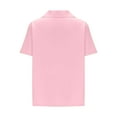 thumbnail image 5 of Atogsazn Women's Plus Size Shirts Casual Button Down Shirt V Lace Neck Tops Loose Outfit Blouse Clothes Pink XXL, 5 of 6