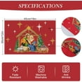 thumbnail image 6 of mubwai Christmas Jesue Placemats Set of 4, 12x18 Inch Holy Night Nativity Red Xmas Kitchen Dinning Table Mats Washable Place Mats for Indoor Outdoor Home Party Decor, 6 of 6