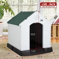 thumbnail image 7 of YRLLENSDAN 41" Dog House Outdoor Insulated Dog Houses for Winter Igloo Dog House with Air Vents & Elevated Floor Waterproof Plastic Dog Houses for Small Medium Large Dogs,Green, 7 of 7