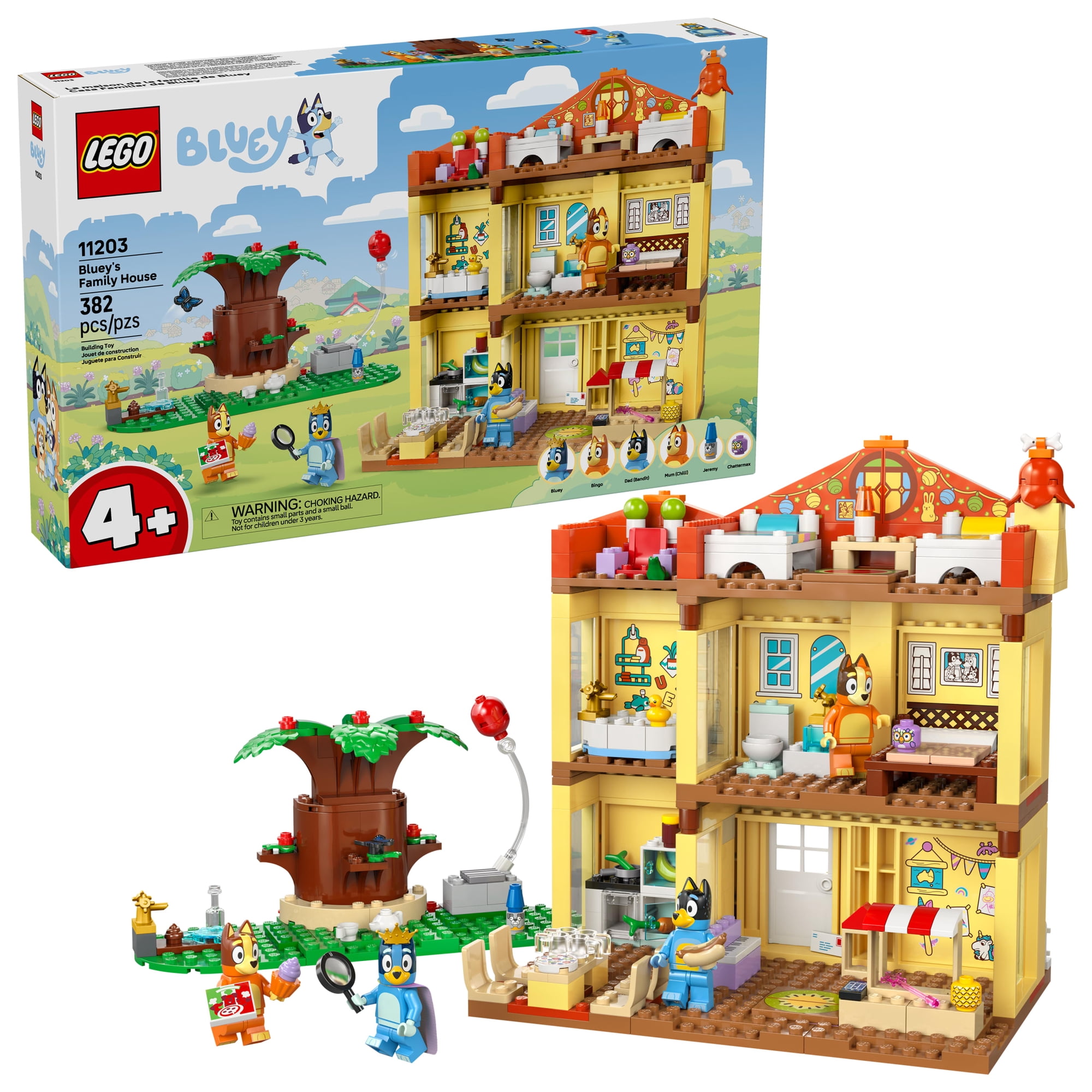 LEGO Bluey: Bluey’s Family House - Toddler Toy for 4 Year Old Boys and Girls - House Playset Includes Bluey and 5 Popular Characters - Great Birthday Gift Idea for Preschoolers - 11203