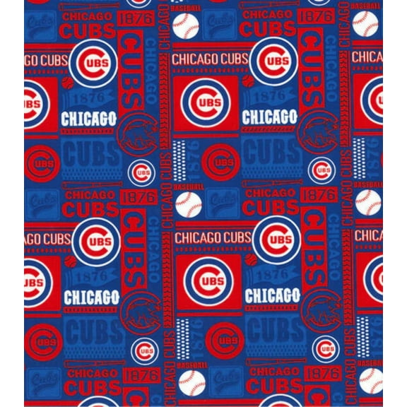 Cubs Block Cotton Fabric