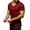 Wine, variant on MIXUE Shirts For Men Summer Solid Color V Neck Short Sleeve Casual Pullover Tops T Shirts Daily-Wear,Gray,L