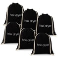 thumbnail image 1 of Bolsas para secador de pelo ERKXD (paquete de 3, 6 y 8) con cordón, para viaje y baño (6 unidades, color negro), 1 of 4