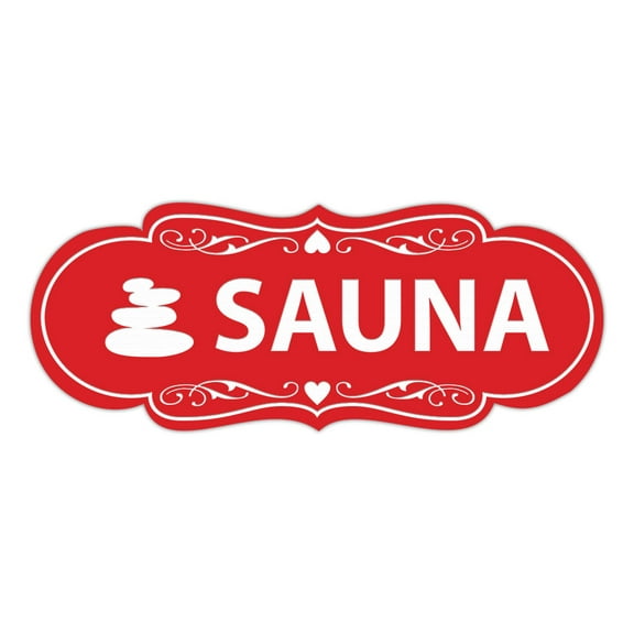 Signs ByLITA Designer Sauna Sign (Red) - Large