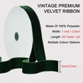 thumbnail image 2 of NANAHuang Khaki Gold Velvet Ribbon 3/8 Inch x 25yds, Vintage Velvet Ribbons, for Wreath Decoration Handmade Craft Ornaments Gift Wrapping & Bow Making, Valentine's Day Bouquet Packaging, 2 of 6