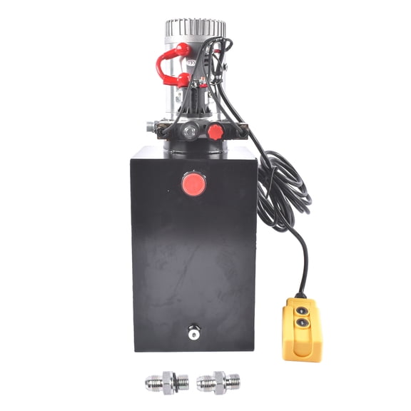 GELUOXI 15 Quart Double Acting Hydraulic Power Unit 12V DC Dump Trailer Pump 1.6KW 3200 PSI