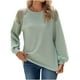 thumbnail image 1 of Tops Para Mujer Elegante Blusa Casual Camisas de Manga Larga Otoño Moda Sólido Cuello Redondo Camiseta Hallowout Odeerbi  ODB171283, 1 of 8