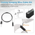 thumbnail image 6 of Uxcell 2Set Ceiling Hanging Wire Cable Kit, 2.6ft Bottom Adjust Adjustable Hanging Wire Rope Suspension with Slotted Mount Screw Kit for Pendant Chandelier Ceiling LED Panel Light, Black, 6 of 7