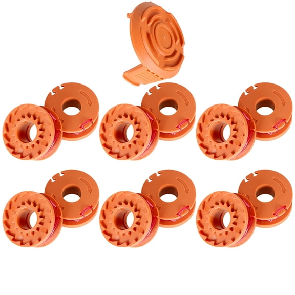 waltyotur Replacement Spool Line String Trimmer 12Pcs For Worx WA0010 Weed Eater W/ Cap