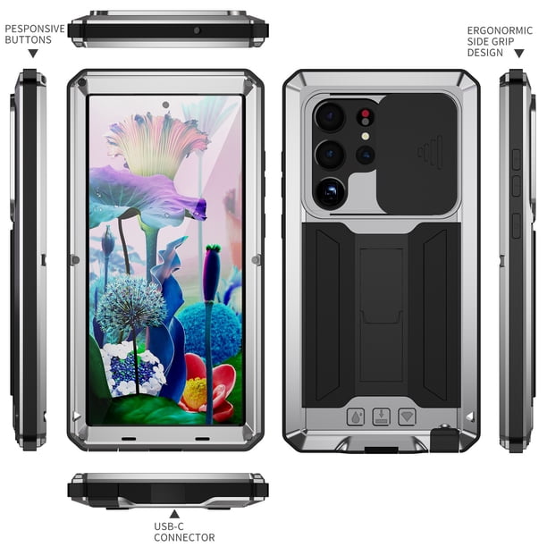Adecuado para soporte s24 S22 funda de teléfono anti caída s23U funda protectora de silicona de tres pruebas, utilizada para anti caída