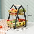 thumbnail image 1 of Cesta de almacenamiento desmontable de 2 niveles Baoblaze para cocina negro dorado, 1 of 8