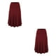thumbnail image 1 of Qarigey Hermosa plisada en negro - Material de alta Ajuste cómodo negra midi Faldas Sexy Claret XXXL Burdeos XXXL 2Conjunto, 1 of 6