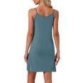 thumbnail image 3 of INSPIRAR CHIC Vestido de Noche para Mujeres Modal Suave con Tirantes Espagueti Cuello Redondo Ropa de Dormir S Azul, 3 of 6