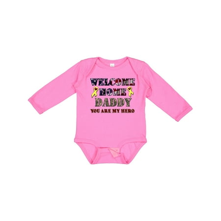 

Inktastic Welcome Home Daddy Gift Baby Boy or Baby Girl Long Sleeve Bodysuit
