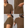 thumbnail image 4 of Adar Addition Scrubs For Women - Modern V-Neck Scrub Top - A6008 - Mocha Quartz - XS, 4 of 7