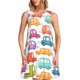 thumbnail image 1 of Balery Doodle Cars Vestidos de verano para mujer con estampado: vestido holgado sin mangas, vestido playero informal y cómodo para días calurosos., 1 of 7