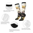 thumbnail image 3 of Yiaed Clear Sky Cute Sunflower Panda Print Great elasticity Adult Stockings Sports socks for Men and Women, 3 of 6