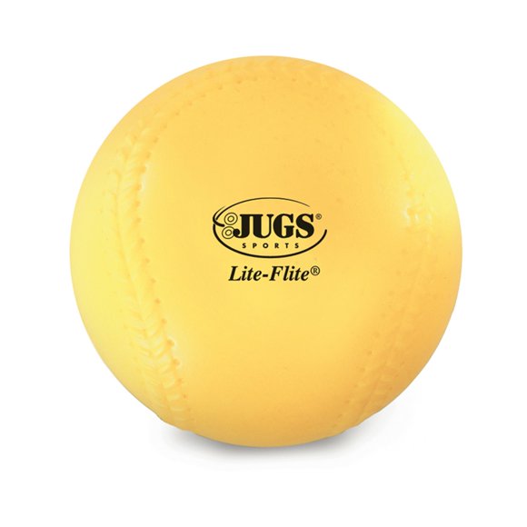 Pelotas de béisbol Jugs Lite-Flite amarillo óptico 23 cm, paquete de 12