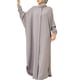 thumbnail image 1 of Túnica musulmana para mujer: vestido largo con mangas murciélago, corte holgado, cuello redondo, poliéster, prenda de oración para todas las estaciones, talla única, diseño con capucha, 1 of 6