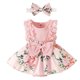 thumbnail image 1 of Gibobby Mameluco niño sin mangas con estampado de flores para niñas pequeñas, mono recién nacido con diademas para niños, ropa(Rosa, 9-12 Meses), 1 of 5