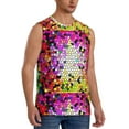 thumbnail image 2 of Disketp Colorful Tie Dye Stained Glass 3 Sleeveless Tshirts For Men, Muscle Shirts For Men Dry Fit Tank Top-Large, 2 of 8