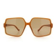 thumbnail image 5 of Womens Classical 90s Butterfly Designer Style Chic Thin Plastic Sunglasses All Brown, 5 of 8