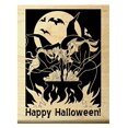 thumbnail image 2 of P19 Happy Halloween Witches Rubber Stamp WM, 2 of 3