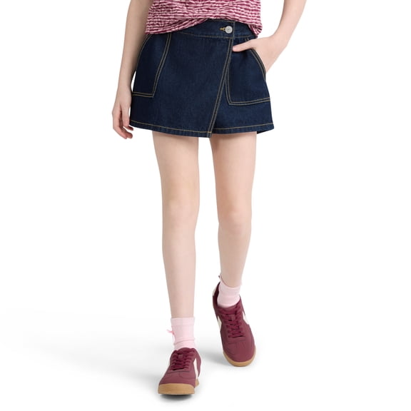 Levi Strauss Signature Girls Denim Utility Skort, Size 5-18