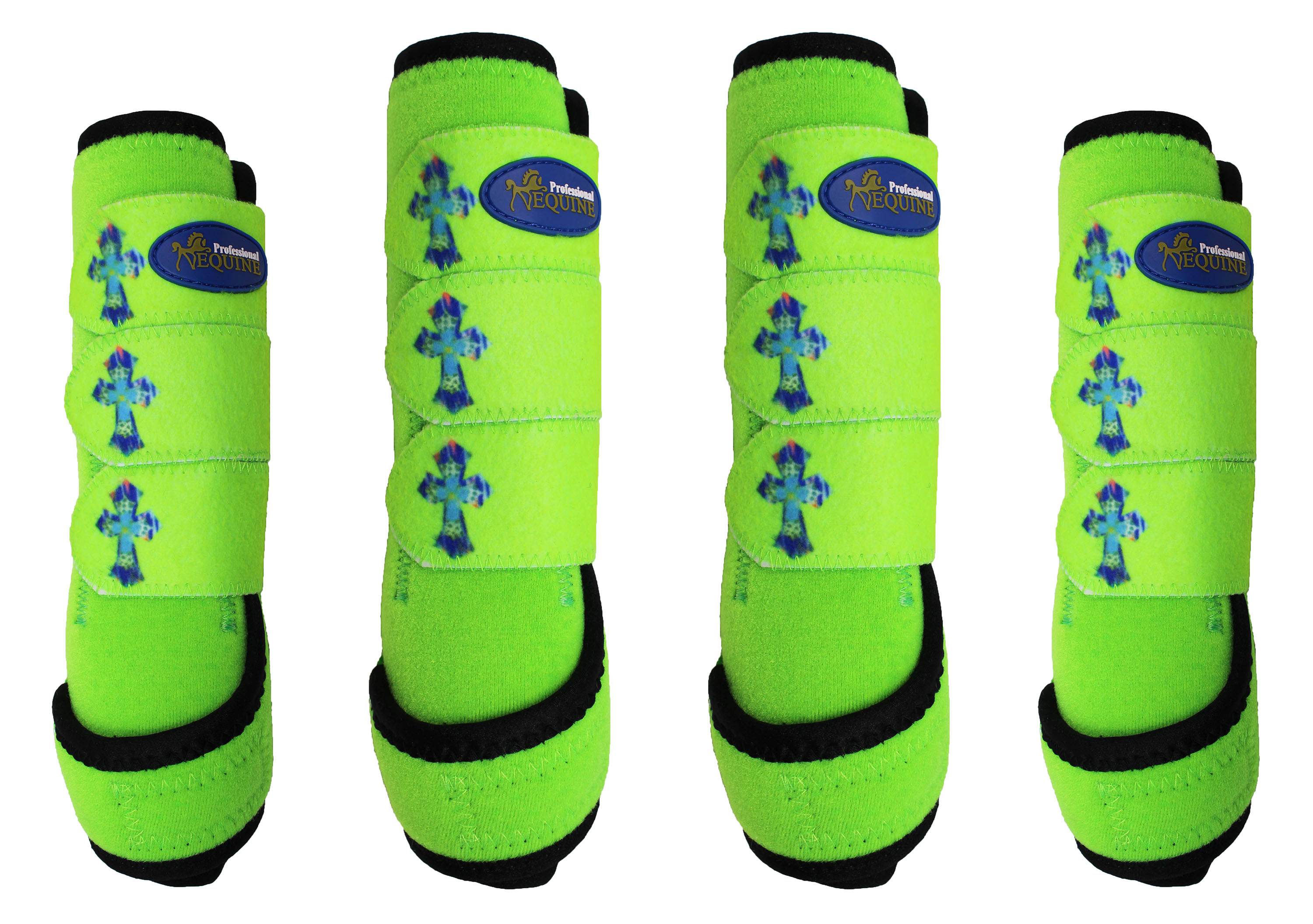 Horse Medium 4Pack Sports Medicine Splint Boots Cross 4178C