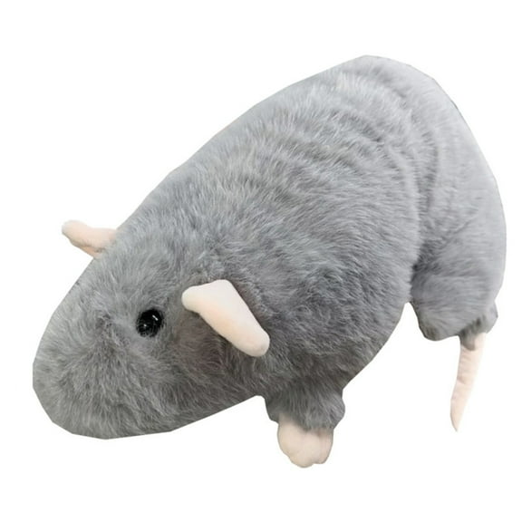 17.72 inch Jumbo Rat Plush Pillow - Soft & Cute Stuffed Animal Pillow, Adorable Rat Cuddle Pillow for Bed, Sofa, Room Decor (Gray)