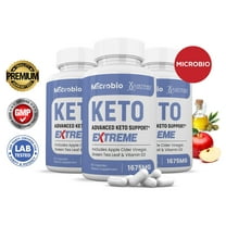 (3 Pack) Microbio Keto ACV Extreme Pills 1675mg Alternative to Gummies Dietary Supplement 180 Capsules