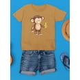 thumbnail image 3 of Monkey With A Banana T-Shirt Juniors -Image by Shutterstock,  Small, 3 of 4