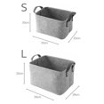 thumbnail image 5 of Collapsible Storage Bins Cozival Foldable Storage Bin with Cotton Rope Handles, Collapsible Organizer Basket for Home, Office, Or Playroom, Multipurpose Use for Supplies And Essentials, Grey, 5 of 6