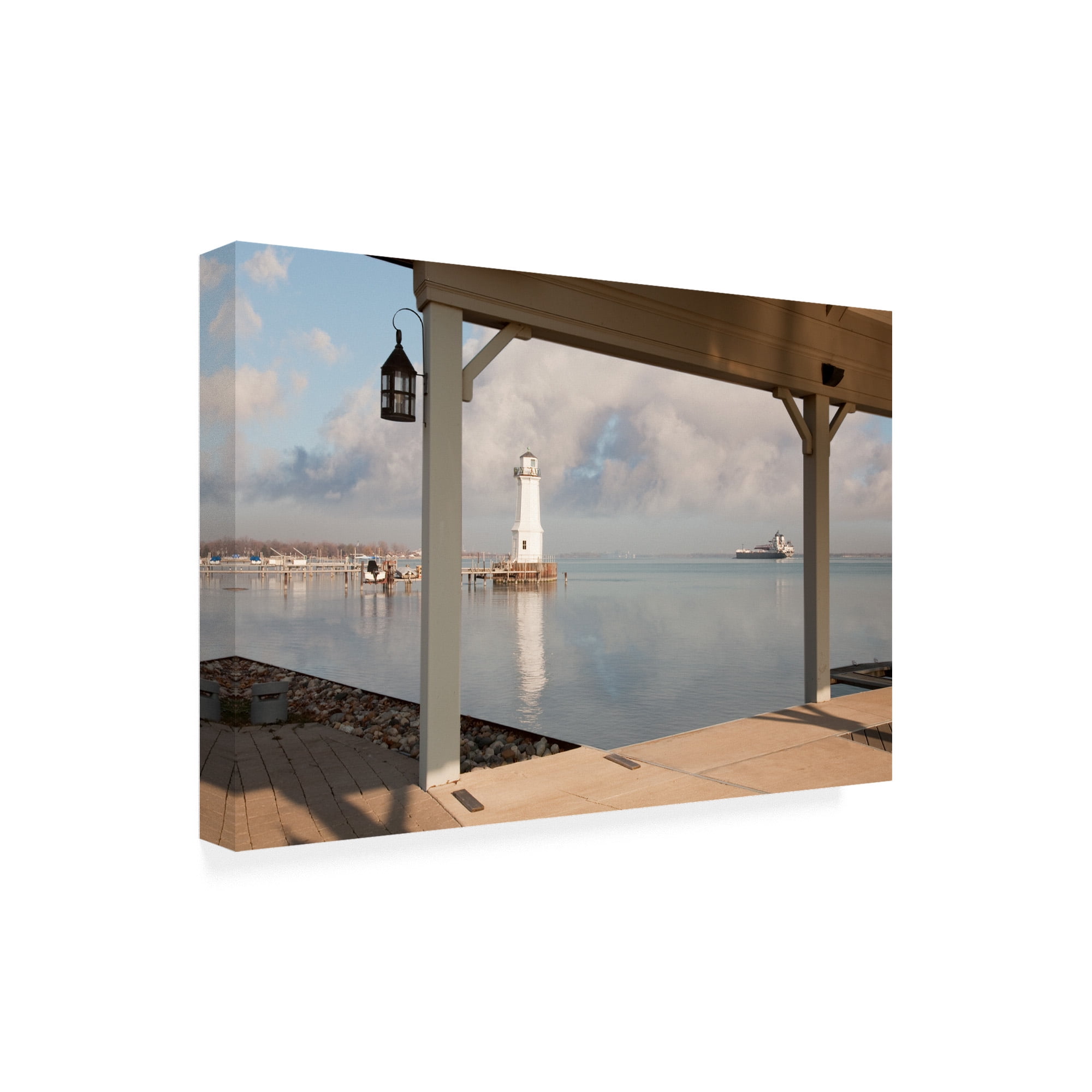 Trademark Fine Art 'Grosse Ile Lighthouse Detroit Michigan' Canvas Art by Monte Nagler