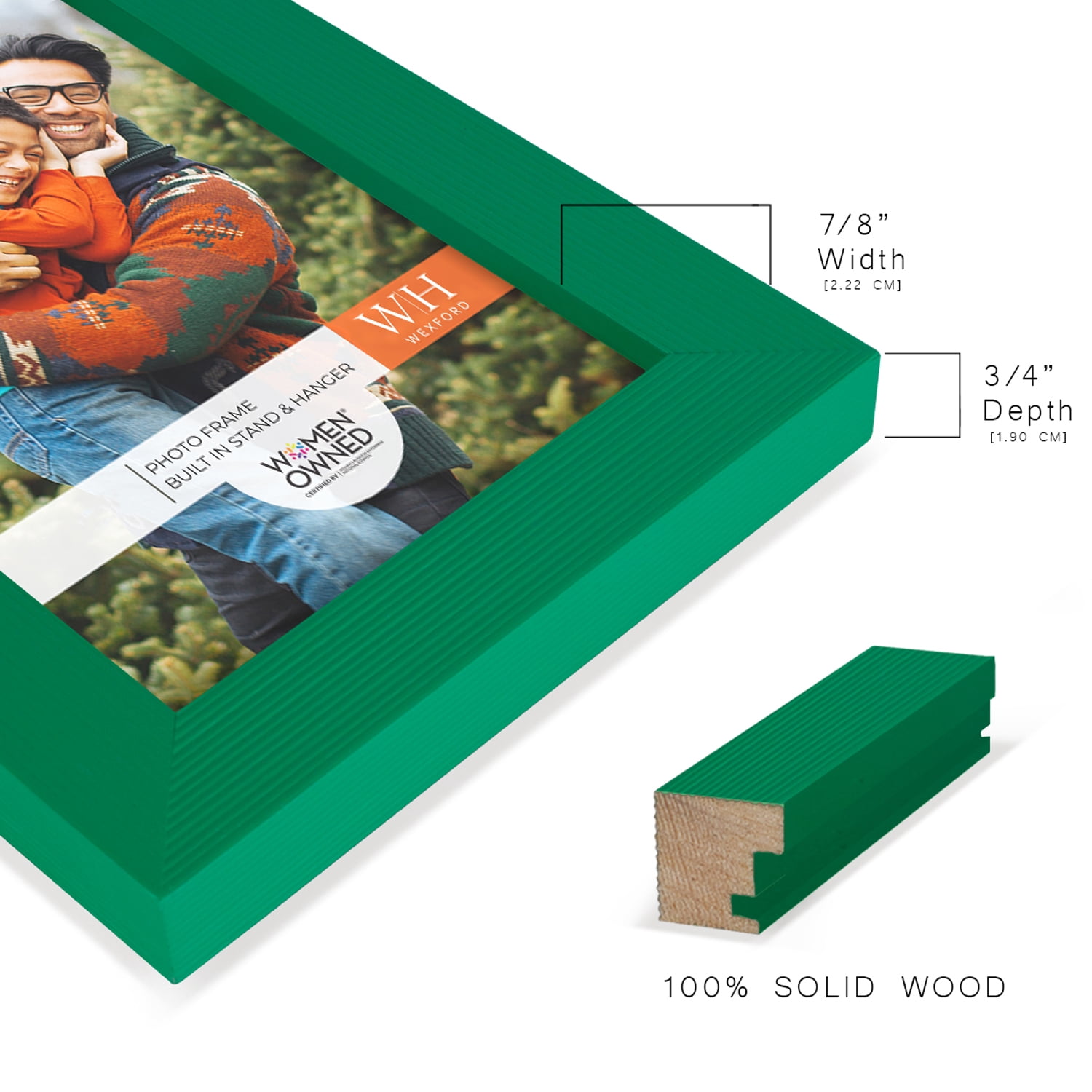 Emerald Green Rustic Picture Frame, 5 x 7