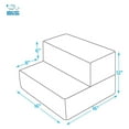 thumbnail image 5 of TiaGOC Portable Foldable Foam Pet Stairs/Steps for Couch, Sofa, and High Bed, Non-Slip Bottom Balanced Paw Safe - Gray Linen, Foldable 2-Step (H: 12"), 5 of 5