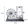 thumbnail image 3 of Walbest Hourglass Ornament Modern Decorative Retro Ferris Wheel Hourglass Office Ornament Golden 60 Minute Metal Hourglass Sand Timer, Decorative Large Size Sand Clock, 3 of 3