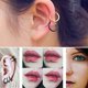 thumbnail image 3 of 8 Uds. Anillo de nariz falso, pendiente de labio, aro de acero inoxidable, Clip, joyería para Piercing corporal no perforada, 3 of 5