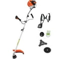 thumbnail image 1 of KFFKFF String Trimmer, 51.7CC 2-Stroke, Gas Powered Weed Wacker, 16.9" Cordless Grass Trimmer, Multi-Functional Lawn Edger with Shoulder Strap & 3T Blade, 1 of 9