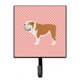 thumbnail image 1 of English Bulldog Checkerboard Pink Leash or Key Holder, 1 of 1